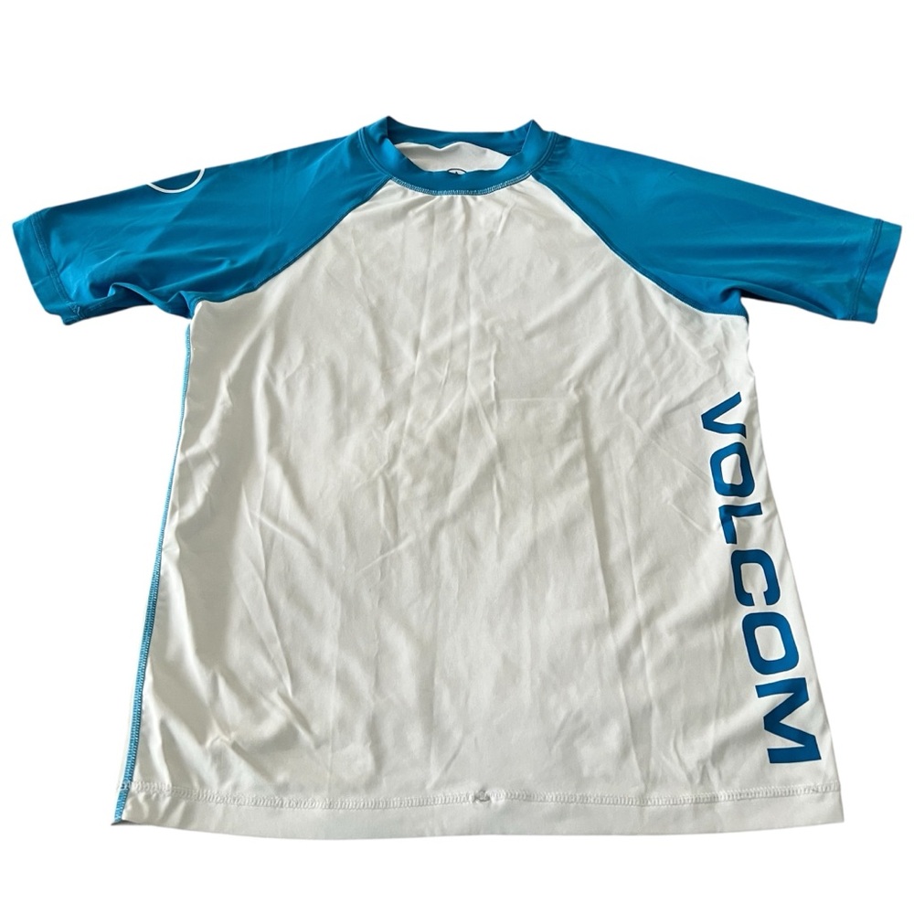 Volcom Colorblock Short Sleeve Rash Guard Swim Shirt Men’s Small